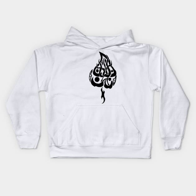 Tribal Ace of Spades Kids Hoodie by Ace20xd6